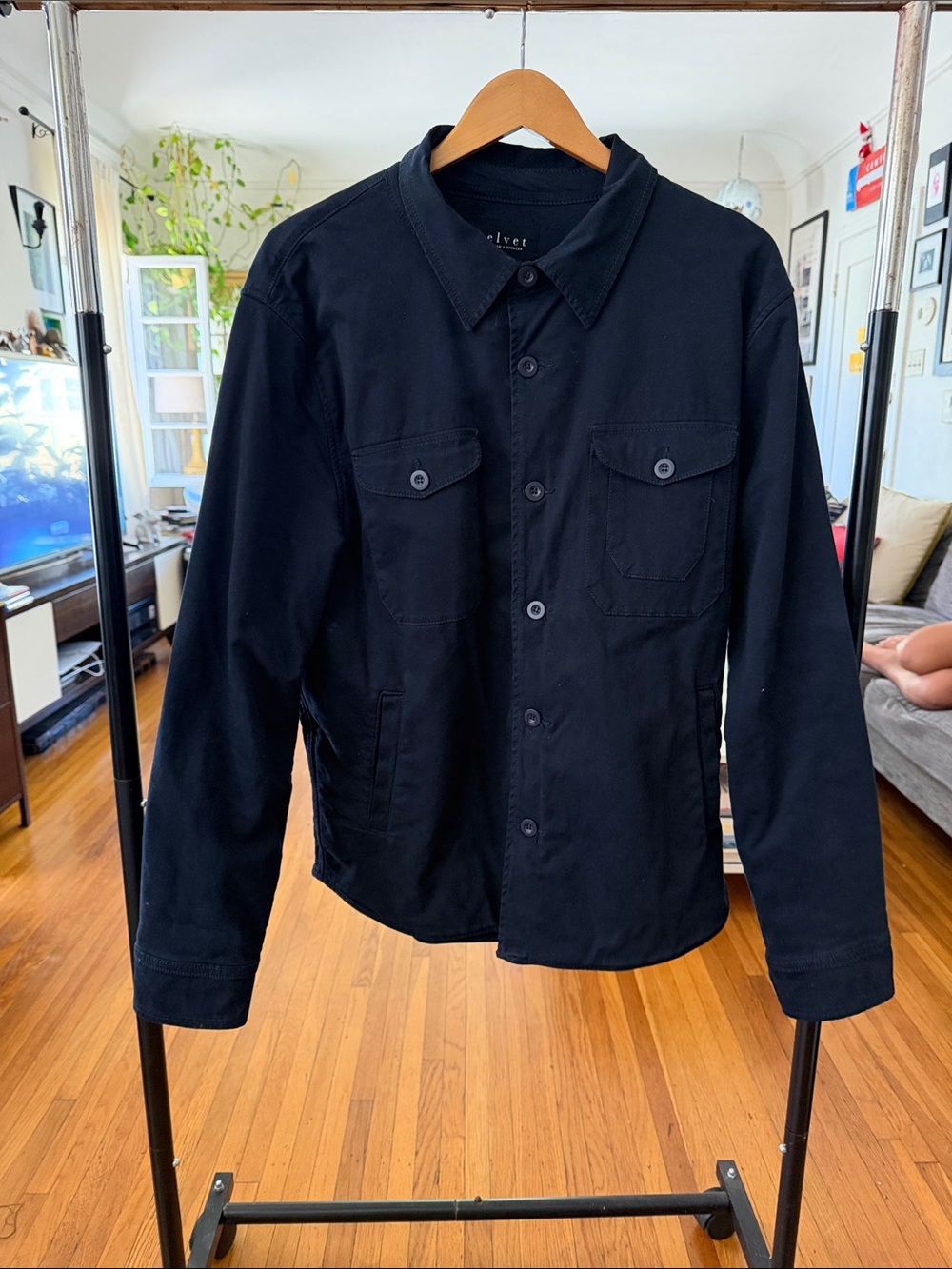 Velvet by Graham & Spencer Men's  Dark Blue Heavy Coat